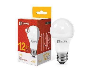 ASD/inHome VC ЛОН A60 E27 12W(1080lm) 3000К 3K 110x60 (без пульсации) 0235 (арт. 687178)