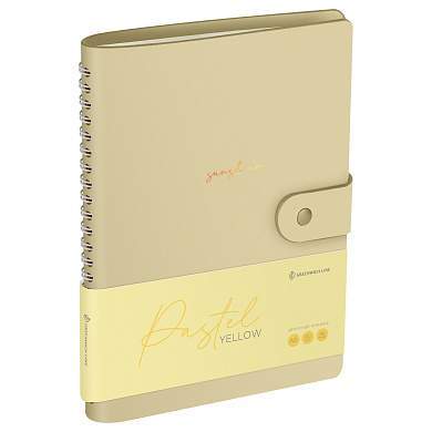 Записная книжка А5 96л. ЛАЙТ, кожзам, скрытый гребень, Greenwich Line "Pastel. Yellow", блок в линию (арт. 358015)