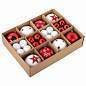 Шары ёлочные НАБОР 40 шт., 8 см/4 см, "Red&White", красные/белые, пластик, ЗОЛОТАЯ СКАЗКА, 592167 (арт. 592167)
