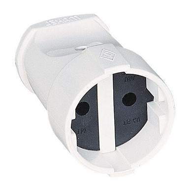 Makel штепсель 10А 250В (ABS, белый) 10004 (арт. 240026)