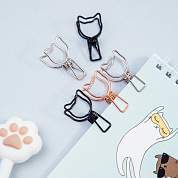 Зажимы для бумаг 33мм, MESHU "Cute Cats", 6шт., ассорти, бокс с европодвесом (арт. 328222)