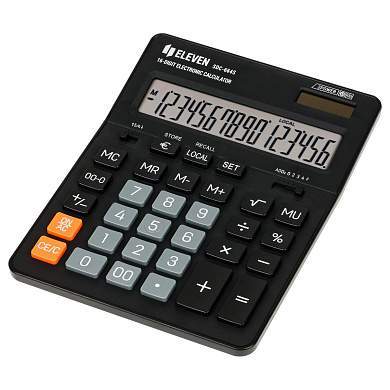 Калькулятор настольный Eleven SDC-664S, 16 разрядов, двойное питание, 155*205*36мм, черный (арт. 339208)