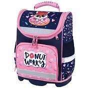 Ранец ЮНЛАНДИЯ WISE, 1 отделение, 3 кармана, устойчивое дно, "Donut worry", 37x29х15 см, 272073 (арт. 272073)