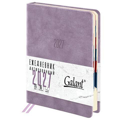 Ежедневник датированный 2027, B6, 125х173 мм, GALANT "Vivid", под кожу, сиреневый, 117864 (арт. 117864)