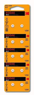 Элемент питания Kodak часовая AG03 (392) LR736, LR41 [KAG3-10] BL10 3996 (арт. 721382)
