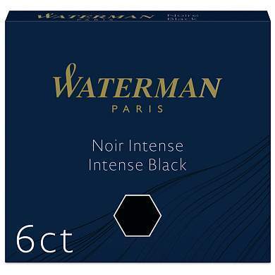Картриджи чернильные Waterman International, черный, 6шт., картонная коробка (арт. 071676)