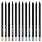 Карандаши цветные Faber-Castell "Black Edition", 12цв., металлик, трехгран., черное дерево, заточен., картон. (арт. 375097)