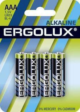 Элемент питания Ergolux Lr03/286 Bl4 (арт. 481167)