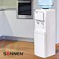 Кулер для воды SONNEN FSE-02i, напольный, НАГРЕВ/ОХЛАЖДЕНИЕ ЭЛЕКТРОННОЕ, шкаф, 2 крана, белый, 455742 (арт. 455742)