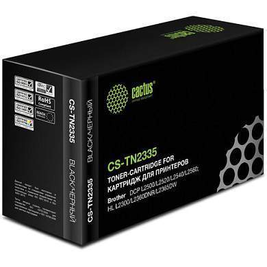 Картридж лазерный CACTUS (CS-TN2335) для BROTHER HL-L2300DR/L2340DWR/DCP-L2500DR, ресурс 1200 стр. (арт. 362691)