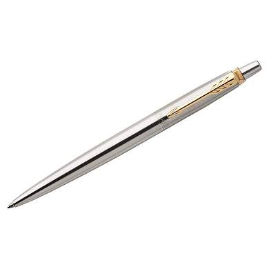 Ручка шариковая Parker "Jotter Stainless Steel GT" синяя, 1,0мм, кнопочн., подарочная упаковка (арт. 242276)