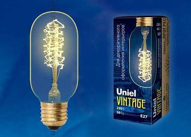 Uniel L45A E27 40W винтажная лампа накаливания IL-V-L45A-40/GOLDEN/E27 CW01 (арт. 555100)