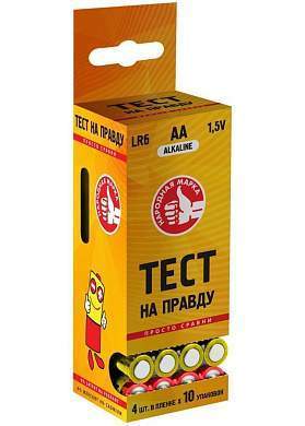 Элемент питания Тест на правду LR6/316 БОКС40 (4*10), E1M (арт. 833931)
