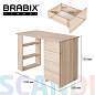 Стол письменный/компьютерный BRABIX "Scandi CD-016", 1100х500х750 мм, 4 ящика, дуб сонома, 641892, ЦБ013707-2 (арт. 641892)