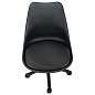 Кресло стул BRABIX "Eames MG-310 PL", пластик черный, экокожа черная, 532927 (арт. 532927)