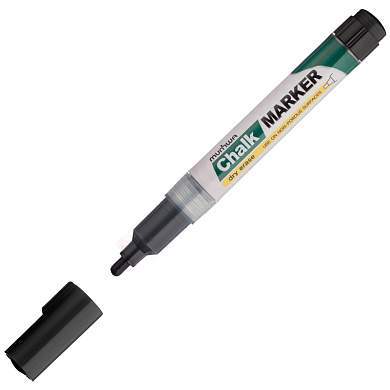 Маркер меловой MunHwa "Chalk Marker" черный, 3мм, спиртовая основа, пакет (арт. 227220)