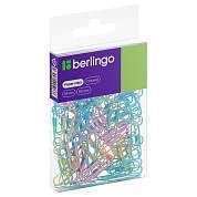 Скрепки 28мм, Berlingo, 100шт., цветные, ПВХ упак., европодвес, ассорти пастель (арт. 330189)
