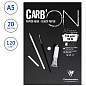 Скетчбук 20л., А5 Clairefontaine "Carb ON", на склейке, мелкозер., черный, 120г/м2 (арт. 303729)