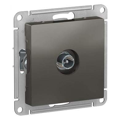 Schneider AtlasDesign мех. роз. TV СУ 1 мест. сталь (пласт. осн., оконечная, RG6, 1dB) ATN000991 (арт. 662713)