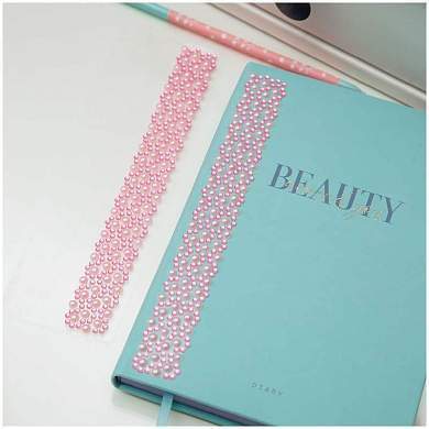 Наклейки акриловые MESHU "Pink line", 25*7,8см, стразы, 500 наклеек, инд. уп., европодвес (арт. 324566)