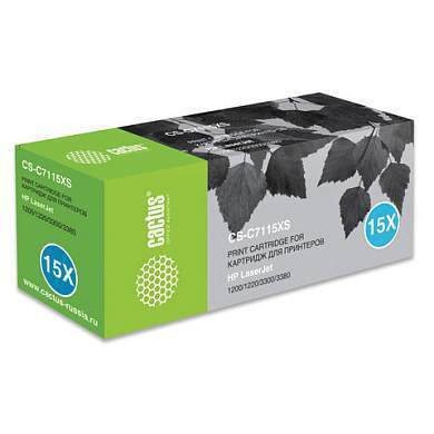 Картридж лазерный CACTUS (CS-C7115XS) для HP LaserJet 1200/3300/3380, ресурс 3500 стр. (арт. 362064)