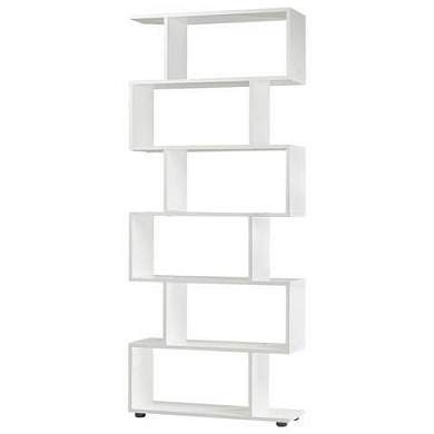 Стеллаж BRABIX "Scandi SH-008", 730х250х1760 мм, 6 секций, ЛДСП, белый, 641897, ЦБ013658-1 (арт. 641897)