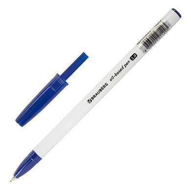 Ручка шариковая масляная BRAUBERG Stick Medium, СИНЯЯ, узел 1 мм, линия письма 0,5 мм, 143419 (арт. 143419)