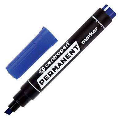 Маркер перманентный CENTROPEN 8576, СИНИЙ, скошенный наконечник, 1-4,6 мм, 585760106 (арт. 151110)