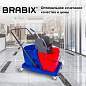 Тележка уборочная BRABIX, 2 съемных ведра 23 л, механический отжим, пластиковый каркас, 606659 (арт. 606659)