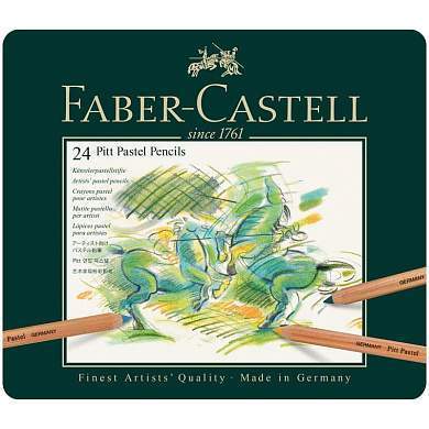 Пастельные карандаши Faber-Castell "Pitt Pastel", 24цв., метал. коробка (арт. 285962)