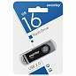 Флеш-диск 16 GB SMARTBUY Twist USB 2.0, черный, SB016GB2TWK (арт. 513907)