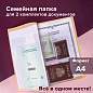 Папка для семейных документов с файлами (паспорта, свидетельства, полисы, СНИЛС) STAFF, 16 отделений, ПВХ, бежевая, 237808 (арт. 237808)