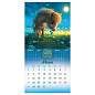 Календарь настенный перекидной 2027 г., BRAUBERG, 12 листов, 21,4х42,8 см, МИНИ, "Magic animals", 118431 (арт. 118431)