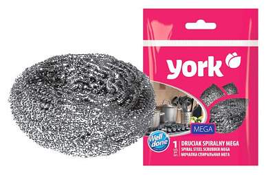 Губка для посуды (мочалка) металл Спираль Мега d=7см, 002030 York (арт. 801166)