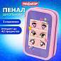 Пенал ПИФАГОР, 3 отделения, ламинированный картон, 19х11 см, "Anime eyes", 272251 (арт. 272251)