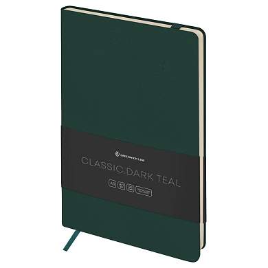 Записная книжка А5 96л. ЛАЙТ, кожзам, Greenwich Line "Classic. Dark teal", с резинкой, блок без линовки (арт. 358029)