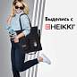 Сумка шоппер HEIKKI EQUIP (ХЕЙКИ), канвас, карманы, 38х35 см, черный, 272441 (арт. 272441)
