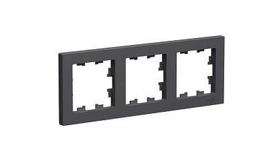 Systeme Electric AtlasDesign рамка СУ 3 мест., БАЗАЛЬТ ATN001403 (5!) (арт. 859703)