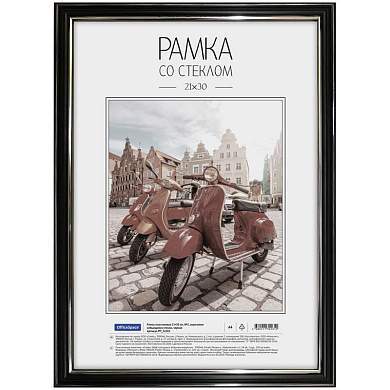 Рамка пластиковая 21*30см, OfficeSpace, №2, акриловое небьющееся стекло, черная (арт. 301355)
