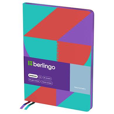 Записная книжка А5 80л., кожзам, Berlingo "Neonometry", с рисунком (арт. 373376)
