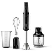 Блендер погружной PHILIPS HR2543/90, 700 Вт, 2 скорости, 3 насадки, стакан, черный (арт. 456934)
