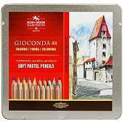 Пастельные карандаши Koh-I-Noor "Gioconda", 48цв., метал. коробка (арт. 291298)