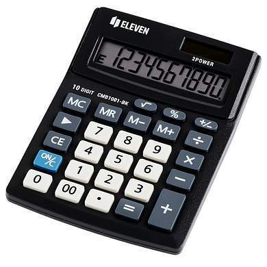 Калькулятор настольный Eleven Business Line CMB1001-BK, 10 разрядов, двойное питание, 102*137*31мм, черный (арт. 339195)