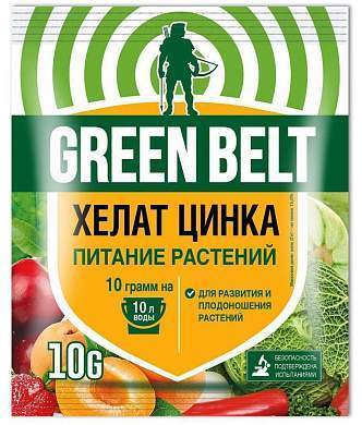 Хелат цинка 10гр. (увеличивает плодоношение) микроудобрение, пакет Грин Бэлт 04-509 (арт. 617353)