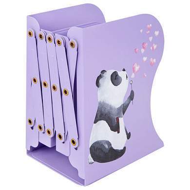 Подставка-держатель для книг и учебников BRAUBERG KIDS "Panda", раздвижная, металлическая, 238064 (арт. 238064)