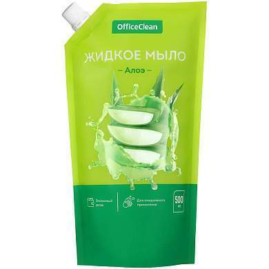 Мыло жидкое OfficeClean "Алоэ", дой-пак, 500мл (арт. 359430)