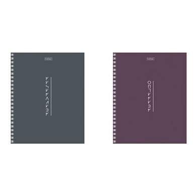 Тетрадь А5, 80 л., HATBER, гребень, клетка, Soft-touch ламинация, "Криптография" (микс в спайке), 090314, 80Т5лВ1гр (арт. 405474)
