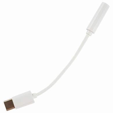 Переходник для наушников с Type-C на AUX (MINI JACK 3.5 мм), MB mObility, белый, УТ000025651 (арт. 514098)