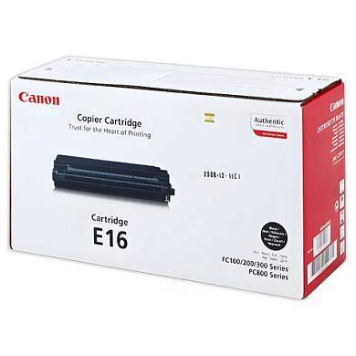 Картридж лазерный CANON (E-16) FC-108/128/PC750/880, ресурс 2000 страниц, оригинальный, 1492A003 (арт. 320197)