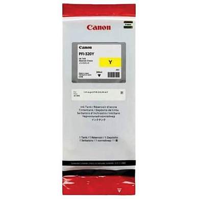 Картридж струйный CANON (PFI-320Y) для imagePROGRAF TM-200/205/300/305, желтый, 300 мл, оригинальный, 2893C001 (арт. 363501)